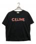 CELINE（セリーヌ）の古着「ラインストーンロゴTシャツ」｜レッド×ブラック