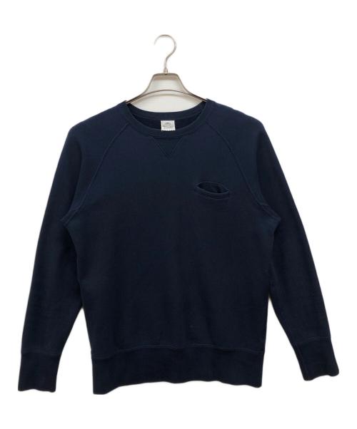 LOOPWHEELER（ループウィラー）LOOPWHEELER (ループウィラー) Ⅴガゼットスウェット ネイビー サイズ:Mの古着・服飾アイテム