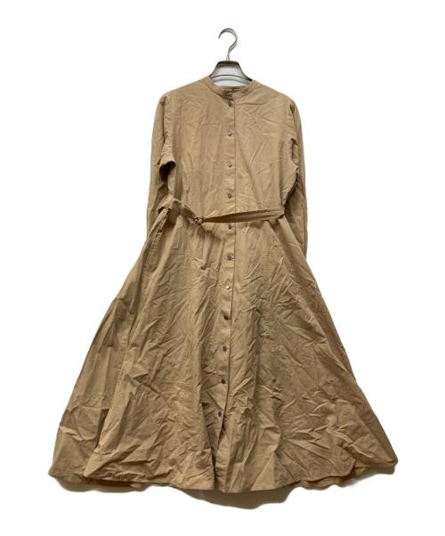 UNTITLED（アンタイトル）UNTITLED (アンタイトル) 2WAY フレアシャツドレス ベージュ サイズ:3の古着・服飾アイテム