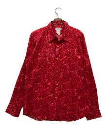agnes b homme（アニエスベーオム）の古着「ローズプリント総柄シャツ」｜レッド