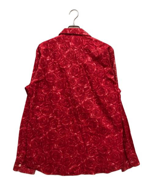 agnes b homme（アニエスベーオム）agnes b homme (アニエスベーオム) ローズプリント総柄シャツ レッド サイズ:42の古着・服飾アイテム