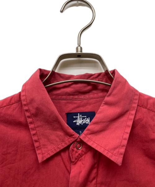 stussy（ステューシー）stussy (ステューシー) 半袖シャツ レッド サイズ:Ｓの古着・服飾アイテム