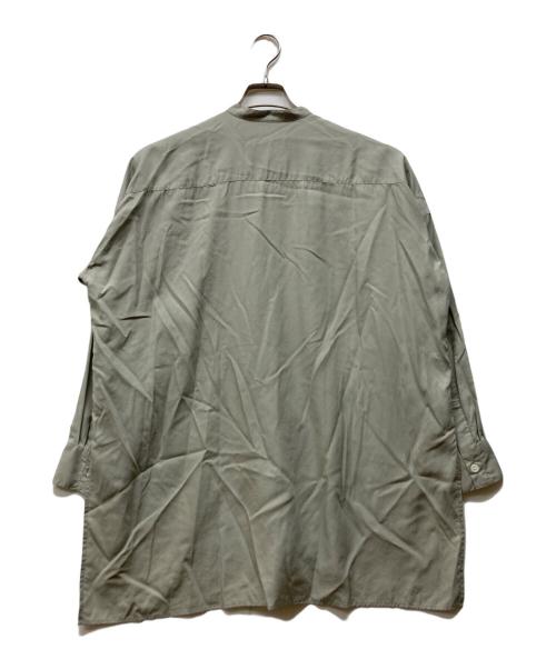 GALERIE VIE（ギャルリーヴィー）GALERIE VIE (ギャルリーヴィー) セルロースブロード スタンドネックシャツ グレー サイズ:36の古着・服飾アイテム
