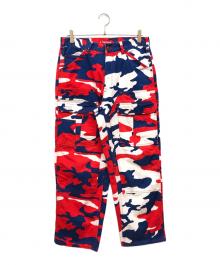 SUPREME（シュプリーム）の古着「Double Knee Denim Utility Pant」｜ブルー×レッド