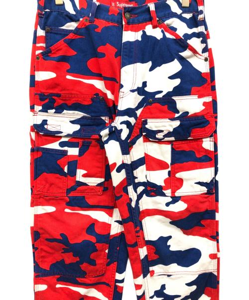SUPREME（シュプリーム）Supreme (シュプリーム) Double Knee Denim Utility Pant ブルー×レッド サイズ:30の古着・服飾アイテム