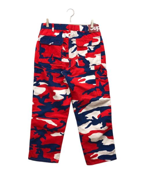 SUPREME（シュプリーム）Supreme (シュプリーム) Double Knee Denim Utility Pant ブルー×レッド サイズ:30の古着・服飾アイテム