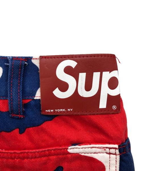 SUPREME（シュプリーム）Supreme (シュプリーム) Double Knee Denim Utility Pant ブルー×レッド サイズ:30の古着・服飾アイテム