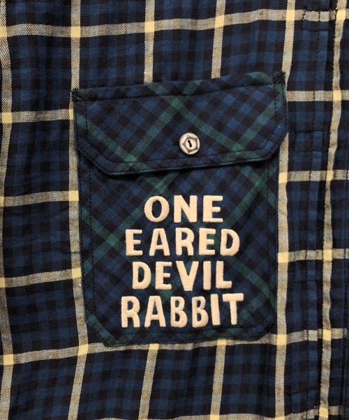 VANSON（バンソン）VANSON (バンソン) WORST (ワースト) コットンリネン半袖チェックシャツ ネイビー サイズ:XLの古着・服飾アイテム