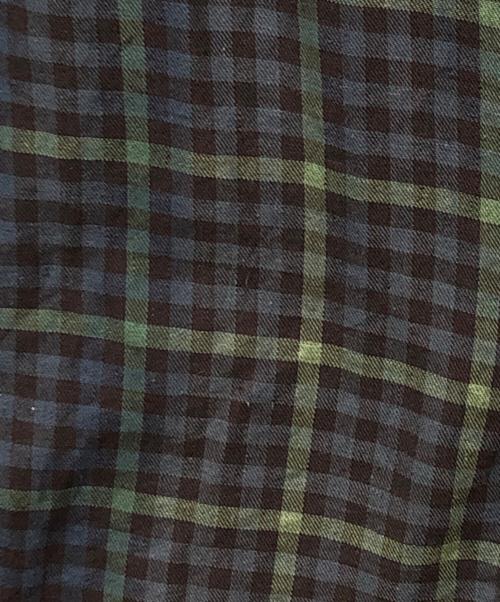 VANSON（バンソン）VANSON (バンソン) WORST (ワースト) コットンリネン半袖チェックシャツ ネイビー サイズ:XLの古着・服飾アイテム