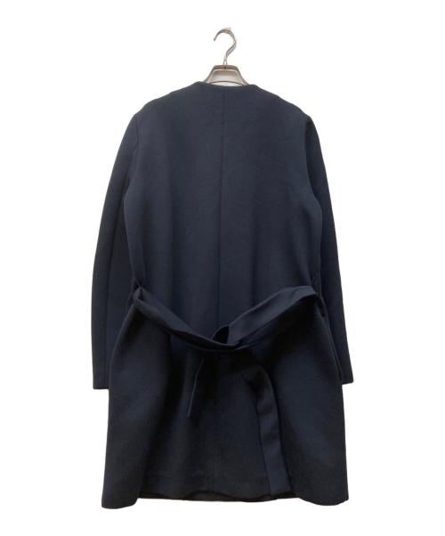WEEKEND Max Mara（ウィークエンド マックスマーラ）Weekend Max Mara (ウィークエンド マックスマーラ) ノーカラースウェットコート ネイビー サイズ:Lの古着・服飾アイテム
