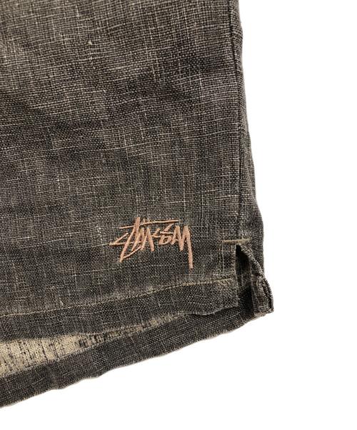 stussy（ステューシー）stussy (ステューシー) リネンハーフパンツ ブラウン サイズ:Mの古着・服飾アイテム