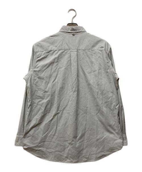 THE NORTHFACE PURPLELABEL（ザ・ノースフェイス パープルレーベル）THE NORTHFACE PURPLELABEL (ザ・ノースフェイス パープルレーベル) Button Down Striped Field Shirt グレー サイズ:Mの古着・服飾アイテム