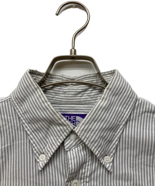 THE NORTHFACE PURPLELABEL（ザ・ノースフェイス パープルレーベル）THE NORTHFACE PURPLELABEL (ザ・ノースフェイス パープルレーベル) Button Down Striped Field Shirt グレー サイズ:Mの古着・服飾アイテム