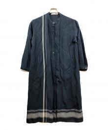 Conges payes（コンジェ ペイエ）の古着「ウールリネン シャツワンピース」｜ネイビー