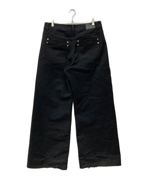 ASAPMODE（エイサップモード）ASAPMODE (エイサップモード) Stacked Canvas Wide-Leg Pants ブラック サイズ:Lの古着・服飾アイテム