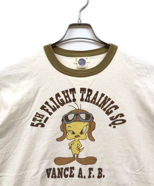 TOYS MCCOY（トイズマッコイ）TOYS McCOY (トイズマッコイ) トゥイーティープリントリンガーtシャツ ホワイト サイズ:XLの古着・服飾アイテム