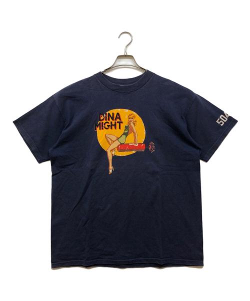 THE REAL McCOY'S（ザ・リアルマッコイズ）THE REAL McCOY'S (ザ・リアルマッコイズ) ガールプリントTシャツ ネイビー サイズ:XLの古着・服飾アイテム