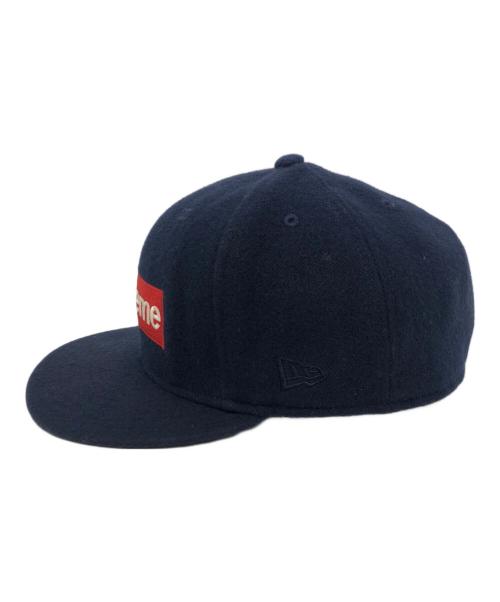 New Era（ニューエラ）New Era (ニューエラ) Supreme (シュプリーム) 10AW Woolrich Box Logo Cap ネイビー サイズ:60.6㎝の古着・服飾アイテム