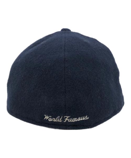 New Era（ニューエラ）New Era (ニューエラ) Supreme (シュプリーム) 10AW Woolrich Box Logo Cap ネイビー サイズ:60.6㎝の古着・服飾アイテム