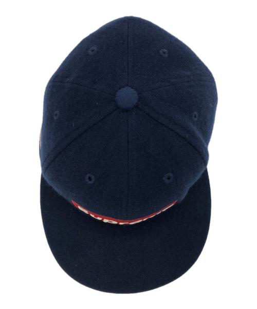 New Era（ニューエラ）New Era (ニューエラ) Supreme (シュプリーム) 10AW Woolrich Box Logo Cap ネイビー サイズ:60.6㎝の古着・服飾アイテム