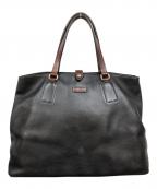 TOMORROW LAND×Daniel&Bobトゥモローランド×ダニエル＆ボブ）の古着「別注 BAIN ALCE レザーバッグ」｜ブラック×ブラウン