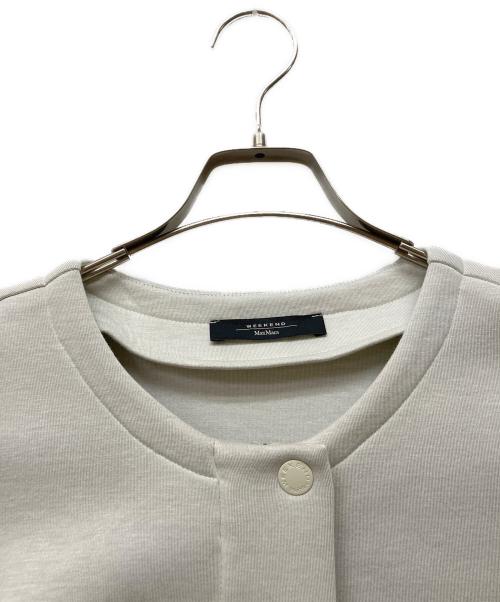 WEEKEND Max Mara（ウィークエンド マックスマーラ）Weekend Max Mara (ウィークエンド マックスマーラ) ノーカラースウェットコート アイボリー サイズ:Mの古着・服飾アイテム