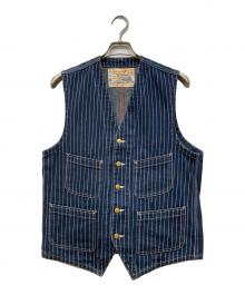 SUGAR CANE（シュガーケーン）の古着「Wabash Stripe Denim Vest」｜ブルー