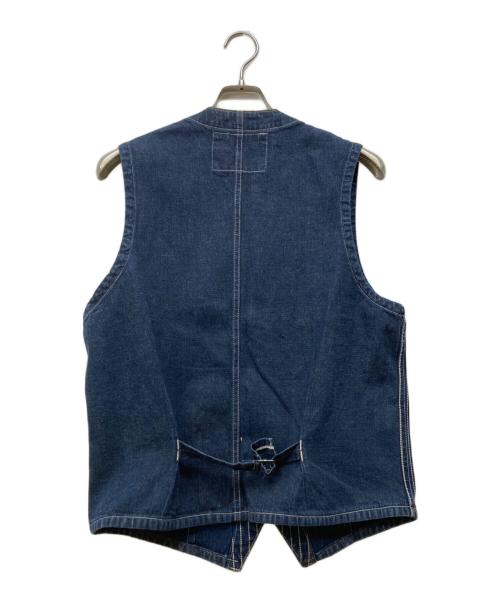 SUGAR CANE（シュガーケーン）SUGAR CANE (シュガーケーン) Wabash Stripe Denim Vest ブルー サイズ:38の古着・服飾アイテム