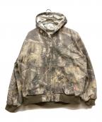 90909090）の古着「Heisei Logo Denim Zip Hoodie」｜カーキ