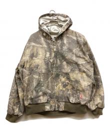 9090（9090）の古着「Heisei Logo Denim Zip Hoodie」｜カーキ