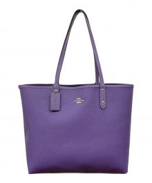 COACH（コーチ）の古着「シグネチャー リバーシブルトートバッグ」｜ブラウン×パープル