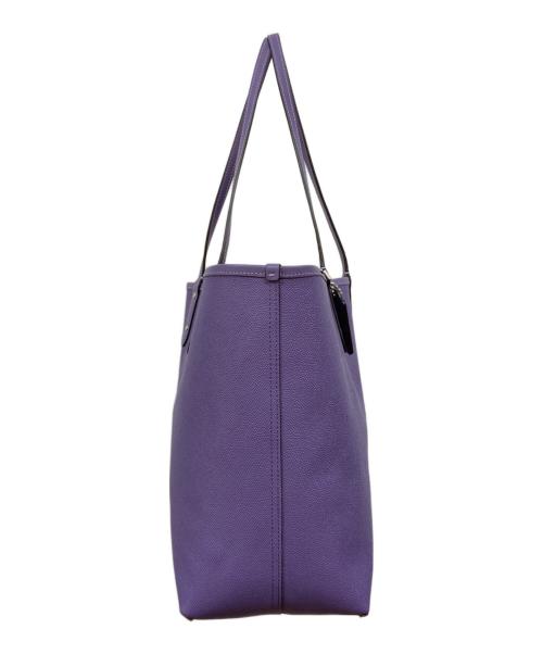 COACH（コーチ）COACH (コーチ) シグネチャー リバーシブルトートバッグ ブラウン×パープルの古着・服飾アイテム