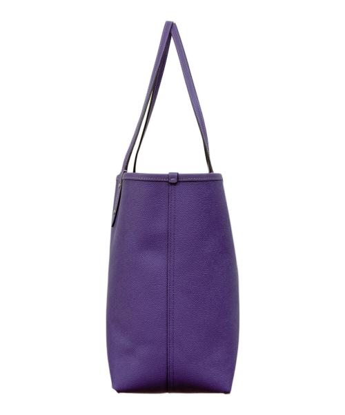 COACH（コーチ）COACH (コーチ) シグネチャー リバーシブルトートバッグ ブラウン×パープルの古着・服飾アイテム
