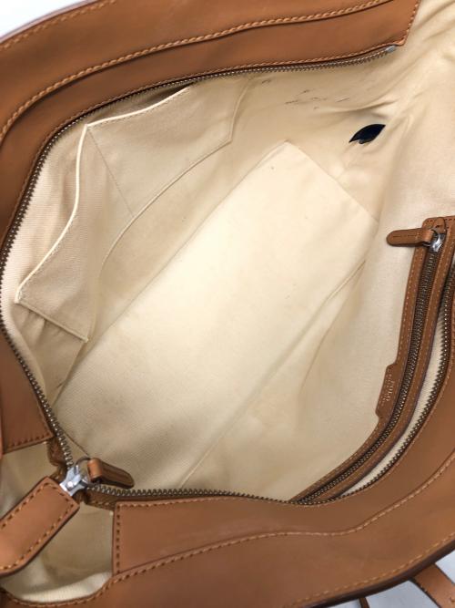 POLO RALPH LAUREN（ポロ・ラルフローレン）POLO RALPH LAUREN (ポロ・ラルフローレン) レザートートバッグ ブラウンの古着・服飾アイテム