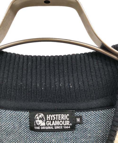 Hysteric Glamour（ヒステリックグラマー）Hysteric Glamour (ヒステリックグラマー) ガールジャカードニットスタジャン ブラック サイズ:Mの古着・服飾アイテム