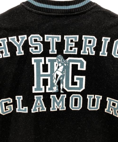 Hysteric Glamour（ヒステリックグラマー）Hysteric Glamour (ヒステリックグラマー) ガールジャカードニットスタジャン ブラック サイズ:Mの古着・服飾アイテム