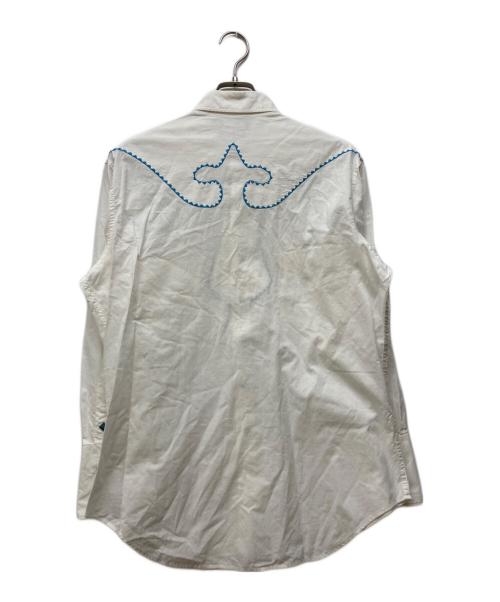 POLO RALPH LAUREN（ポロ・ラルフローレン）POLO RALPH LAUREN (ポロ・ラルフローレン) ターコイズボタン ウエスタンシャツ ホワイト サイズ:Lの古着・服飾アイテム