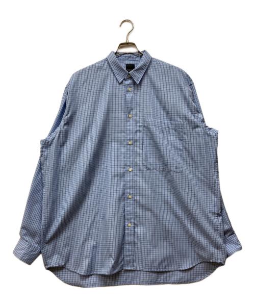 DAIWA（ダイワ）DAIWA (ダイワ) TECH REGULAR COLLAR SHIRT L/S STRIPE スカイブルー サイズ:Lの古着・服飾アイテム
