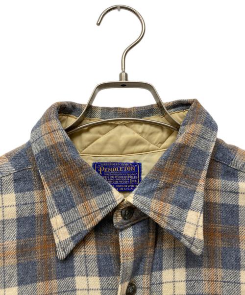 PENDLETON（ペンドルトン）PENDLETON (ペンドルトン) 70sチェックシャツ ブルー サイズ:XLの古着・服飾アイテム