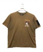 CROWS×WORSTクローズ×ワースト）の古着「刺繍デザインtシャツ」｜ブラウン