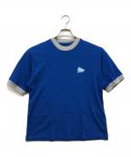 maison kitsune×and wanderメゾンキツネ×アンドワンダー）の古着「半袖カットソー」｜ブルー