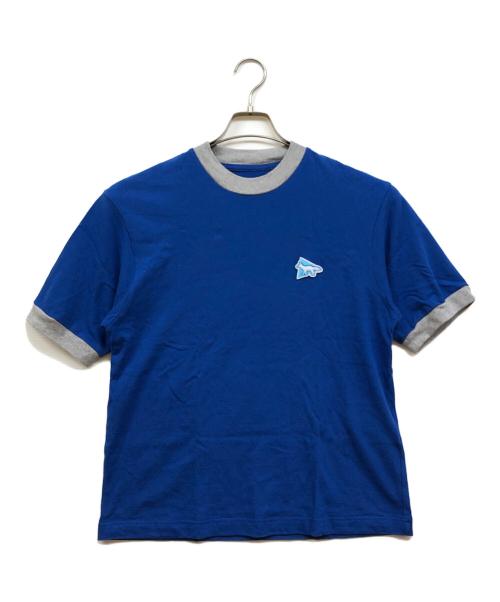 maison kitsune（メゾンキツネ）MAISON KITSUNE (メゾンキツネ) and wander (アンドワンダー) 半袖カットソー ブルー サイズ:2の古着・服飾アイテム