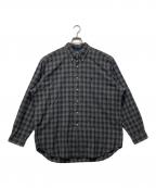 RALPH LAURENラルフローレン）の古着「BLAKE コットンシルク オンブレチェックシャツ」｜グレー