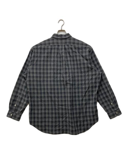 RALPH LAUREN（ラルフローレン）RALPH LAUREN (ラルフローレン) BLAKE コットンシルク オンブレチェックシャツ グレー サイズ:XLの古着・服飾アイテム