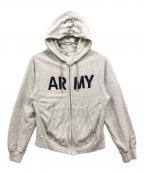 US ARMYユーエスアーミー）の古着「ARMY ジップパーカー」｜グレー