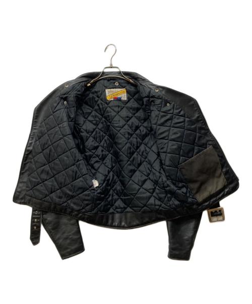 PERFECTO by Schott（パーフェクト バイ ショット）PERFECTO by Schott (パーフェクト バイ ショット) ダブルライダースジャケット ブラック サイズ:38の古着・服飾アイテム