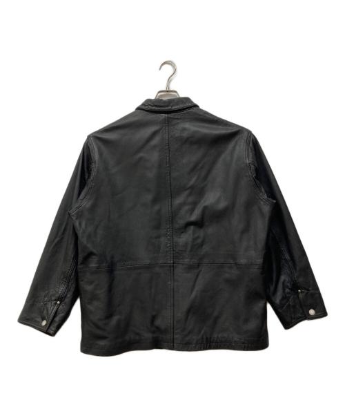 JAGROSE（ジャグロース）JAGROSE (ジャグロース) ウォッシュレザー カバーオール ブラック サイズ:Mの古着・服飾アイテム