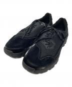 NEGATIVETHREEネガティブスリー）の古着「CURVED LACE SNEAKERS」｜ブラック