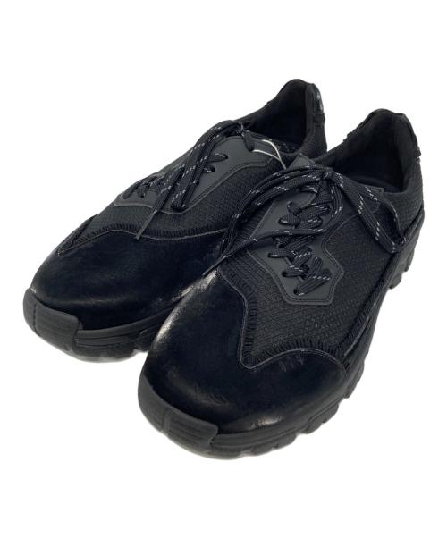 NEGATIVETHREE（ネガティブスリー）NEGATIVETHREE (ネガティブスリー) CURVED LACE SNEAKERS ブラック サイズ:27㎝ 未使用品の古着・服飾アイテム