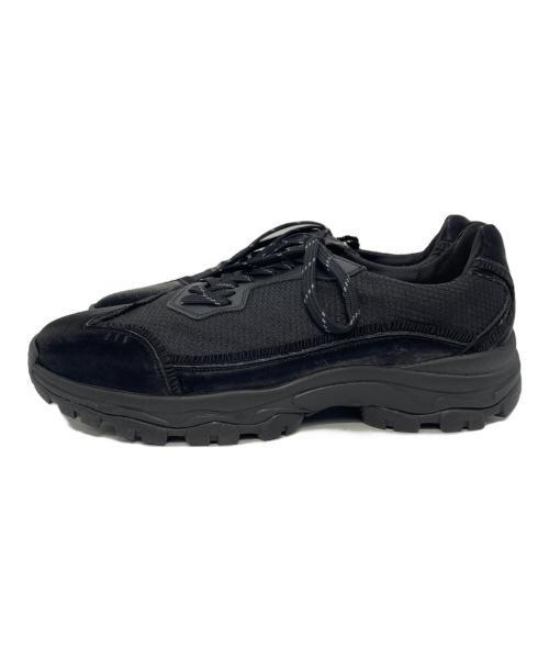 NEGATIVETHREE（ネガティブスリー）NEGATIVETHREE (ネガティブスリー) CURVED LACE SNEAKERS ブラック サイズ:27㎝ 未使用品の古着・服飾アイテム